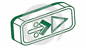 Forward arrow button vector, next step icon, navigation and interface element vector design Generative AI