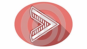 Forward Arrow Filled Vector Icon for Direction and Advancement, vector design Generative AI