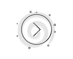 Forward arrow line icon. Next Arrowhead. Vector