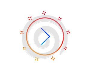 Forward arrow line icon. Next Arrowhead. Vector