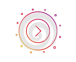 Forward arrow line icon. Next Arrowhead. Vector