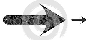 Forward Arrow Polygonal Lowpoly Flat Icon