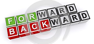 Forward backward word blocks photo
