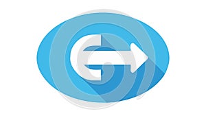 Forward Button Icon, Right Arrow Flat Design Vector, vector design Generative AI