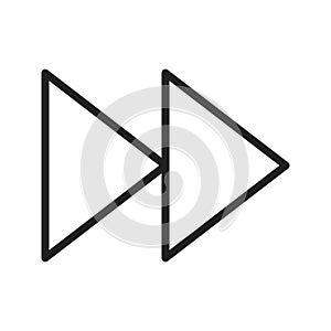 Forward icon vector image. Suitable for mobile apps, web apps and print media.