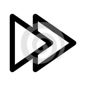 Forward Line Style vector icon which can easily modify or edit