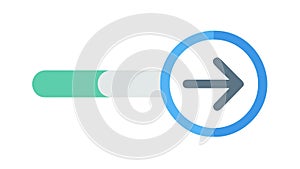 Forward Progression Arrow Icon, User Interface Element, vector design Generative AI