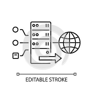 Forward proxy linear icon