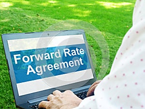 Forward Rate Agreement FRA is shown on the conceptual business photo