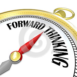 Forward Thinking Gold Compass Leads with Vision Planning