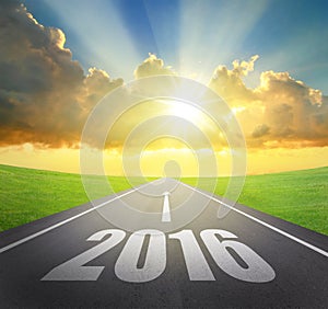 Forward to 2016 new year concept