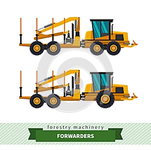 Forwarder forestry vehicle