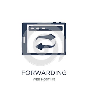 Forwarding icon. Trendy flat vector Forwarding icon on white background from web hosting collection