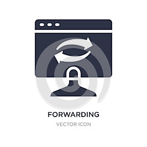 forwarding icon on white background. Simple element illustration from Web hosting concept