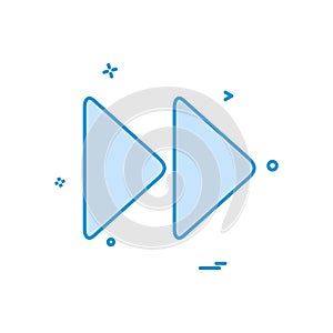 Forword icon design vector photo