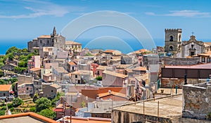 Scenic view in Forza d`AgrÃÂ², picturesque town in the Province of Messina, Sicily, southern Italy. photo