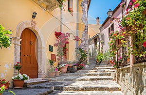 Scenic view in Forza d`AgrÃÂ², picturesque town in the Province of Messina, Sicily, southern Italy. photo