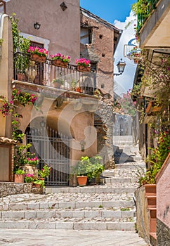 Scenic view in Forza d`AgrÃÂ², picturesque town in the Province of Messina, Sicily, southern Italy. photo