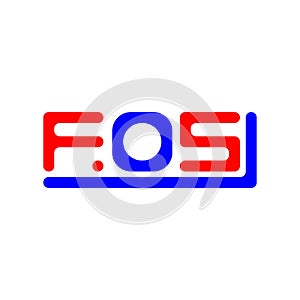 FOS letter logo creative design with vector graphic, FOS