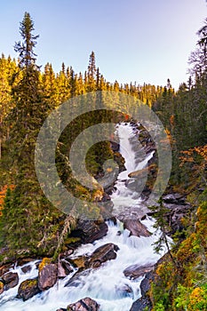 Foss ved Ulaelva i Rondane nasjonalpark i Norge, Marcinfossen