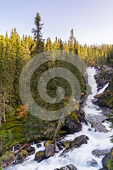 Foss ved Ulaelva i Rondane nasjonalpark i Norge, Marcinfossen