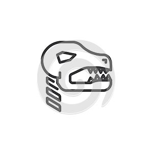 Fossil dinosaur outline icon