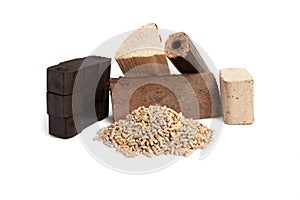 Fossil fuels, wooden pellets, firewood, briquettes, carbon