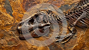 A fossilized imprint of a dinosaurs skin revealing intricate patterns and textures that offer clues about its appearance