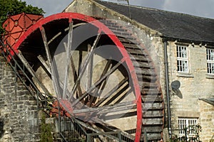 Foster Beck Water Mill  With it`s Original Wooden Water Wheel.