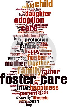 Foster care word cloud