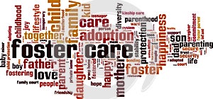 Foster care word cloud photo