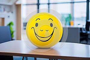 Fostering Positivity and Inspiring Corporate Culture with a Yellow Smiling Ball
