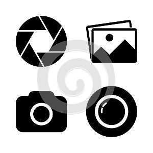 Foto camera icon set