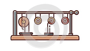 Foucault Pendulum: Scientific Experiment Earth's Rotation, vector design Generative AI