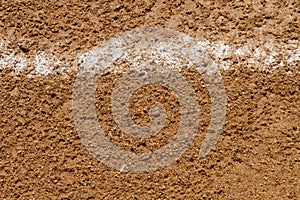 Foul Ball Chalk Line On A Baseball Field