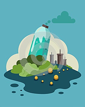 A foulsmelling liquid seeping from a landfill carrying harmful bacteria and toxins that can contaminate groundwater photo