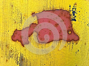 Found Fishlike shape on Rusted Lamp Post