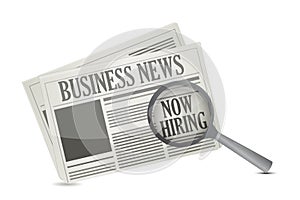 Found a job opportunity on a Business Newspaper