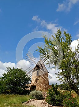 Found this moulin somewhere in the Minervois, France photo