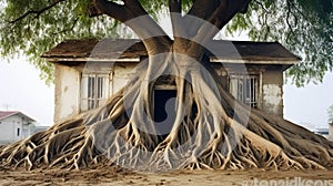 foundati tree on house