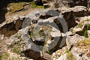 Foundation of the building during Roman Punic wars. Punic necropolis. Tunisia photo