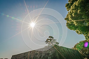.The foundation of a Castle tower of the Edo-jo Castle,Japan