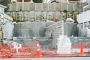 Foundation for the construction of a private house, building in New Zealand