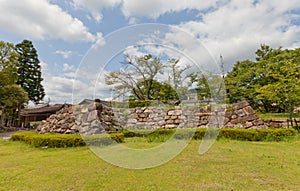 Foundation of donjon of Tanabe Castle in Maizuru, Japan