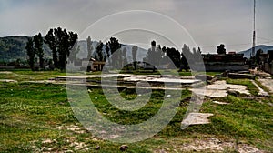 Foundation of former Osama bin Laden house in Abbotabad Pakistan