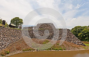 Foundation of the main keep of Yamato Koriyama castle, Japan