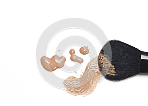 Foundation with makeup brush