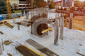 Foundation for new construction of apartment house