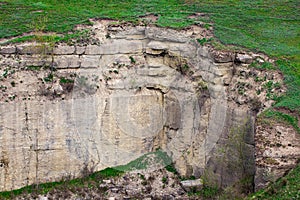 The Foundation of the old fortress, overgrown with grass