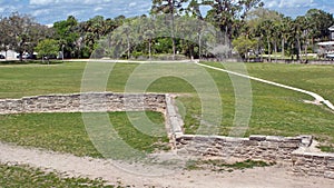 Foundation walls in the Castillo de San Marcos